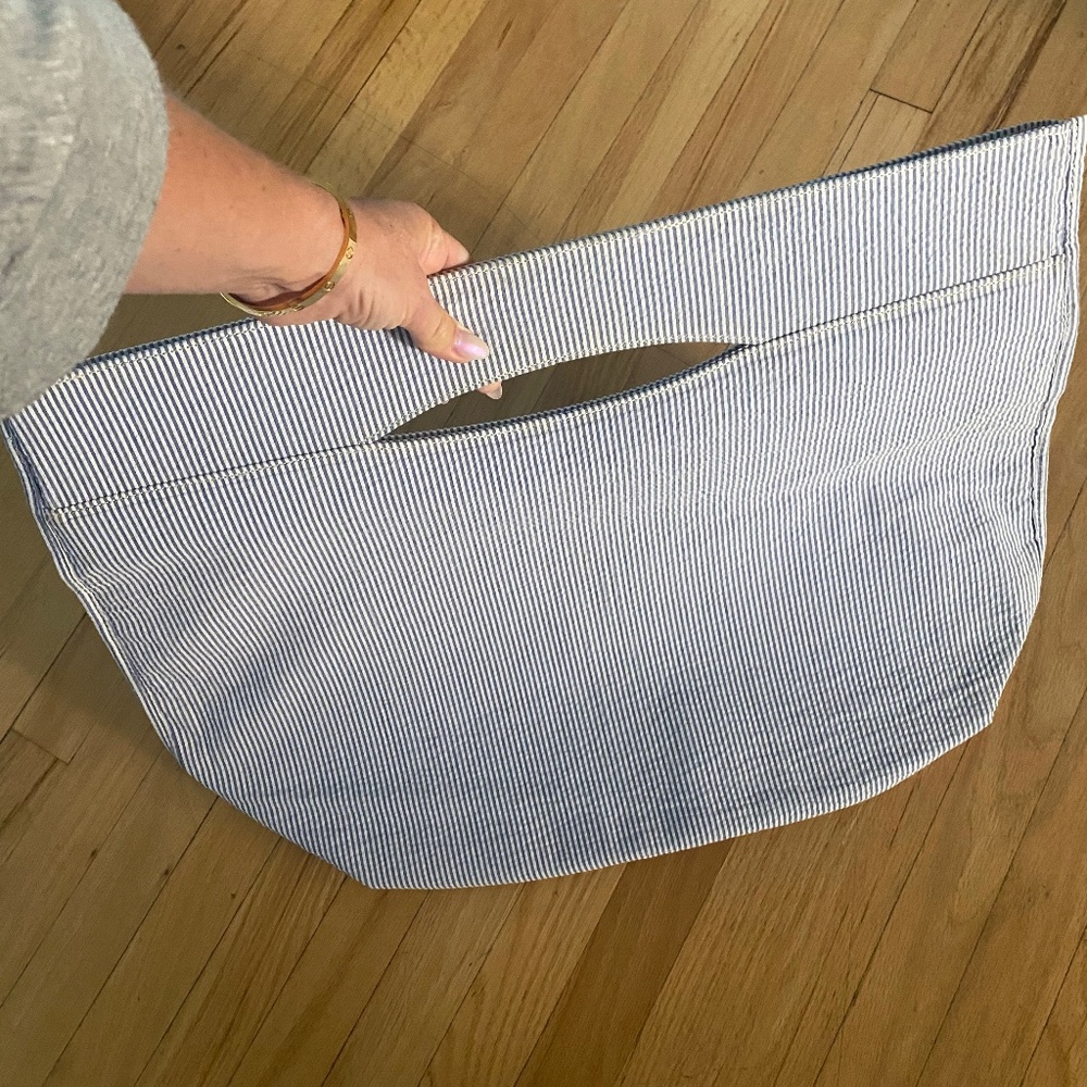 Mark & Graham Blue Striped Bag